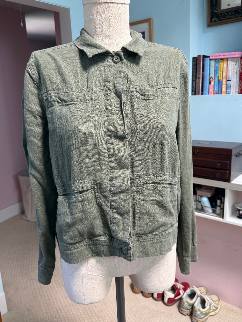 Lucky Brand linen utility jacket | Size Large
